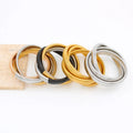 Hot Selling Stainless Steel Three Bracelets Encircling 18K Gold Plated Bangles Designable Fashion Jewelry