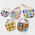 Small Mini White Floral Sunflower Pattern Kids Crochet Crossbody Sling Bag