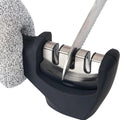 Manufacturer 3-Stage Manual Stainless Steel Kitchen Sharpener Handheld Knife Sharpening Accessories