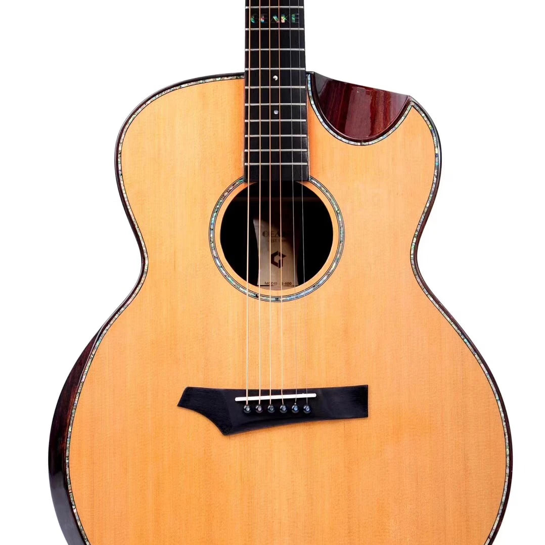 Geake S-600 Acoustic Guitar for Top Solid Cedar Acoustic Guitar for High Quality Handmade Guitar