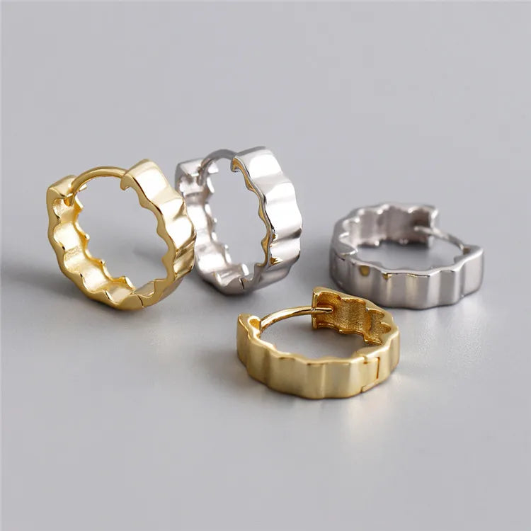 SP Fine Jewelry New Fashion Hoop Earrings S925 Sterling Silver Huggie Hoop Earring for Women