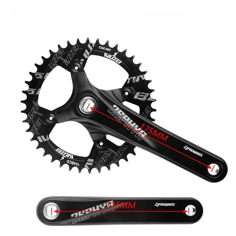 Prowheel 104BCD 170 175mm Mountain MTB Bicycle Crankset Cheap Square Hole Crankarm & Chainwheel Bike Parts