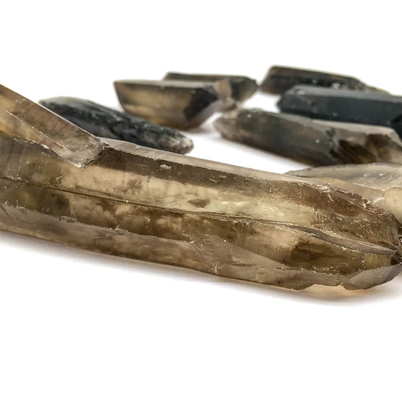 Natural bulk wholesale crystal wands rough raw smoky quartz wand stick crystals smoky point for decoration