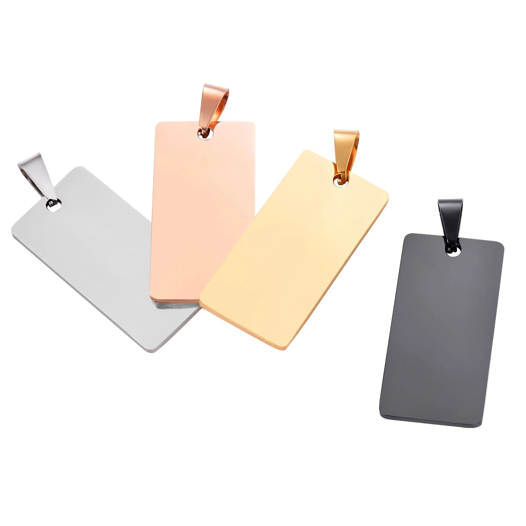 Cheap Design Size Custom Stainless Steel Dog Necklace Pendant Dogtag Charm Jewelry Blank square Pendant