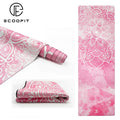 Pink Mandala Cloth Fabric Sweat Absorb Microfiber Suede Rubber Unique Design Your Own Custom Print Eco Foldable Travel Yoga Mat