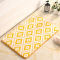 Quick-Dry Non-Slip Micro Polyester Tufted Bathmat Striped PVC Microfiber Absorbent Knitted Fabric Lozenge Effect Bath Rug for