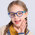 TR90 Flexible Frame Children Sunglasses Kids Optical Round Computer Glasses with Anti-Blue Light AC Lens Material