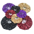 Custom Satin Hair Bonnet Mom Me Private Label Double Layer Reversible Adjustable Handmade Headwrap Daily Business Use Four