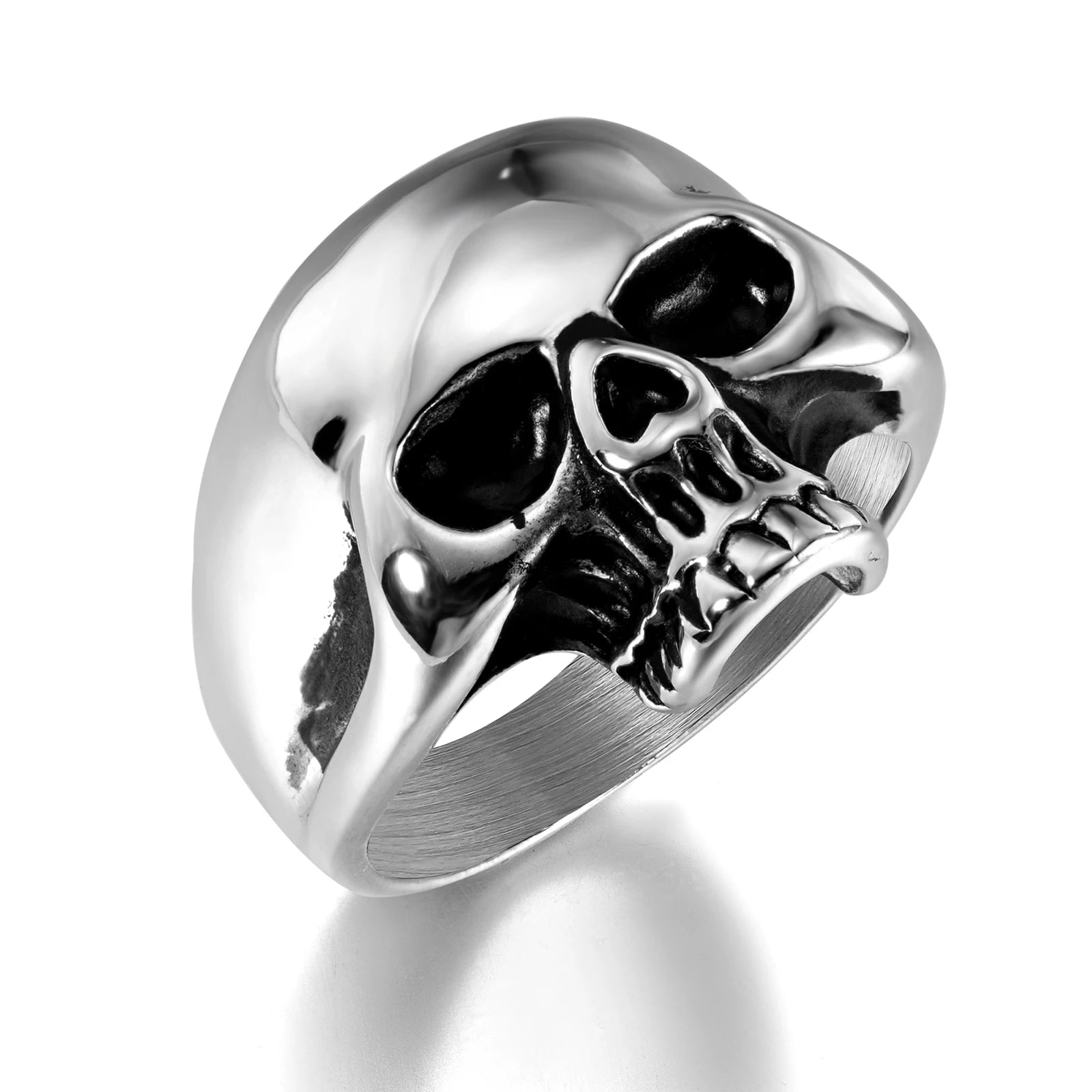 Fashion Men's Ring Jewelry Silver Ghost Head Skull Ring Stainless Steel Ring for Man