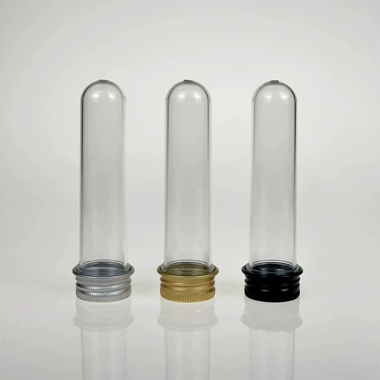 30ml for Round PET Plastic Test Tube with Aluminum Screw Caps for Candy Storage and Display 100pcs MOQ
