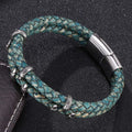 Personalized Accessory Genuine Leather Bracelet Stainless Steel Magnetic Clasp Men's Leather Bracelet for Men 19 20 21 22 23 cm