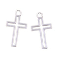 Charms Hollow Lovely Cross Antique Bronze Silver Color Pendants DIY Crafts Making Findings Handmade Tibetan Jewelry