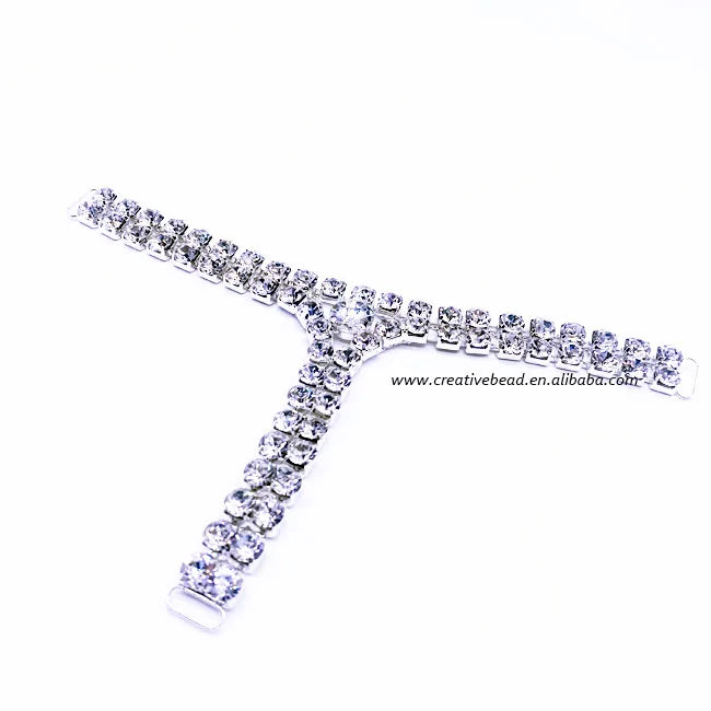 Wholesale 2025 Fashion Y Rhinestone Connector Swimwear Thong Underwear Accessories for Hot Summer Selling