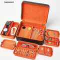 Wholesale Treasure Chest Travel Jewelry Storage case Organizer Bangle Bracelet Necklace Leather Luxury Jewelry Box