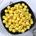 10mm Acrylic Round  Yellow Face Beads Diy Plastic Beads for Jewelry Making