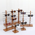 QSKY Vintage Bamboo Wooden Racks Countertop Storage Display Rack Sun Glasses Eyeglasses Frames Holder Display Stand