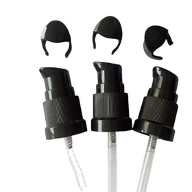 18/410 Black Plastic Lotion Nozzle Head 18MM Treatment Pump Lids Bottle Caps