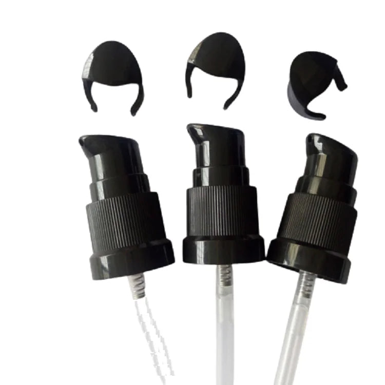 18/410 Black Plastic Lotion Nozzle Head 18MM Treatment Pump Lids Bottle Caps