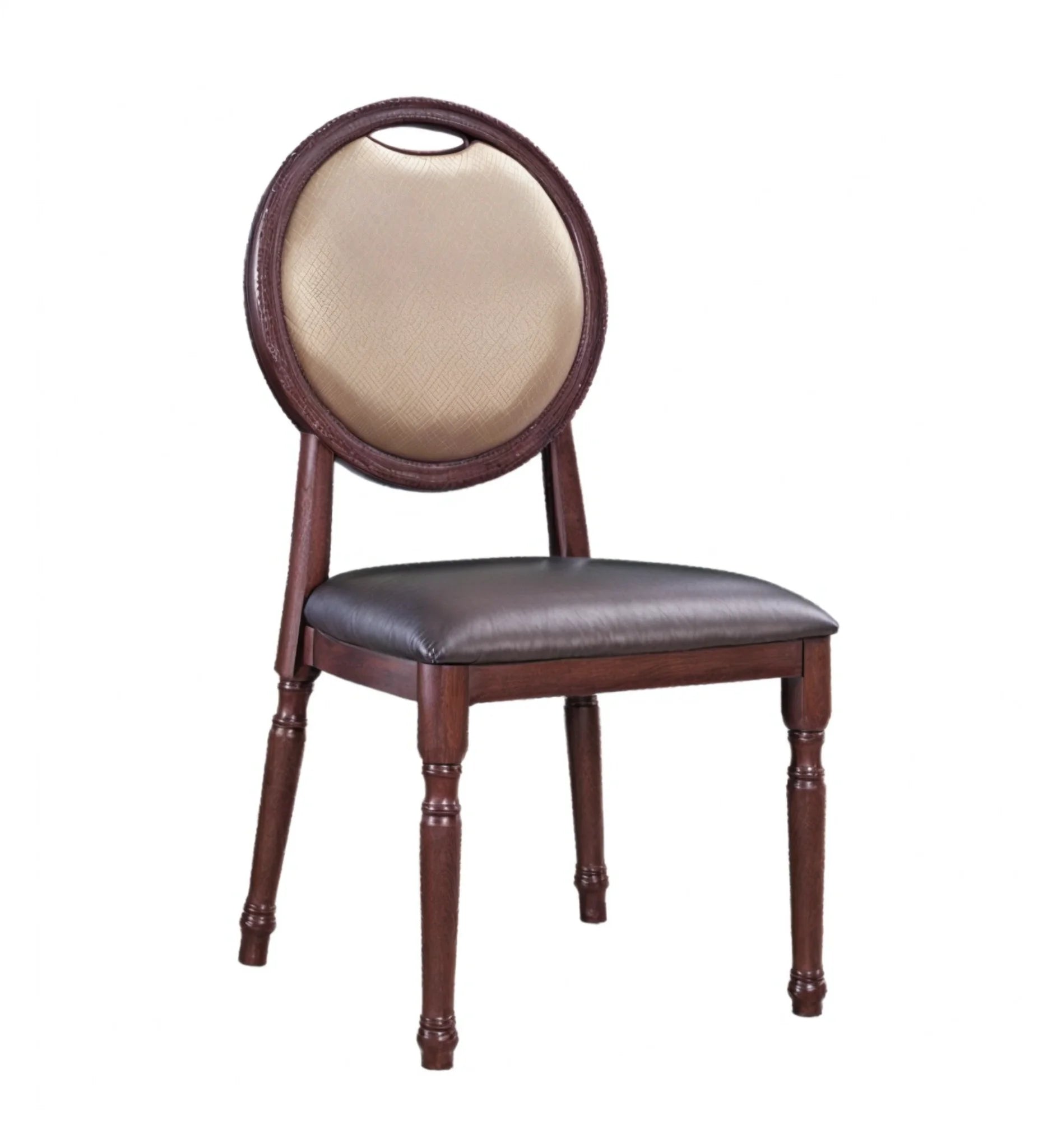 PU Leather Dining Chair for Restaurant Events White Dining Chair for  Restaurants Wooden Transfer Banquet Chair for Hotels