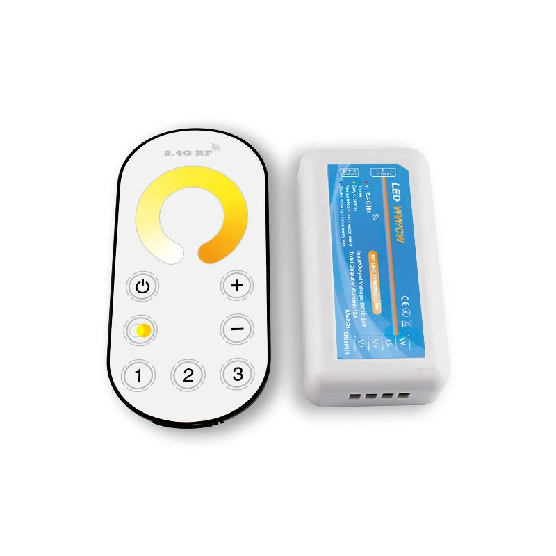 New Mini Cct Led Controller Dc12-24V 3 Zone Rf 2.4Ghz Remote Cct Led Neon Light Controller LED Strip Controller CCT