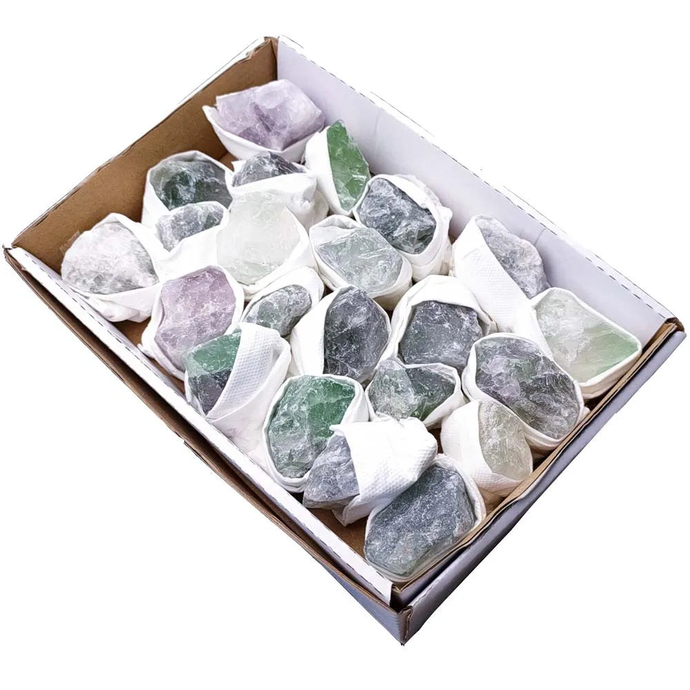 Fluorite Rose Quartz Stone Premium Grade Natural Rough Stones Bulk Raw Gemstone for Chakra Home Decor Reiki Healing Crystal