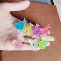 Wholesale Mini Luminous Figures Dolphin Resin Miniatures for Bath Toys Slime Charms Bling Bag Supplies