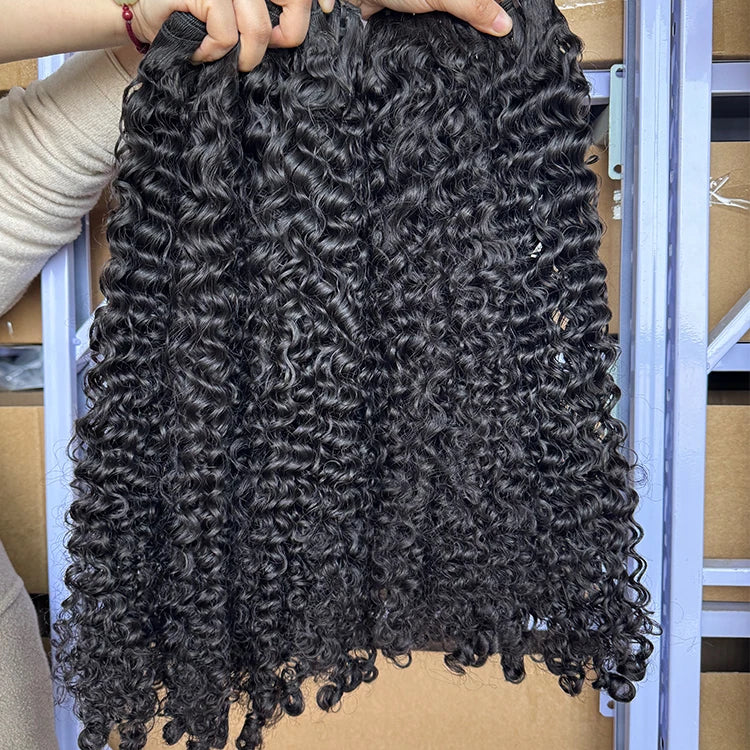 Drop Shipping Hair Extensions Burmese Curly Cuticle Aligned Cambodian Raw Human Hair Bundles