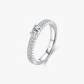 925 Sterling Silver Sparkle Oval Cut Zircon Finger Ring for Women Fine Jewelry Basic Anniversary Wedding Engagement Bands