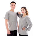 Block 5G Radiation Silver Fiber Knitted Yarn Dyed Print Loose Long Sleeve T-Shirt EMF EMI RF Protection for Daily Wear Unisex