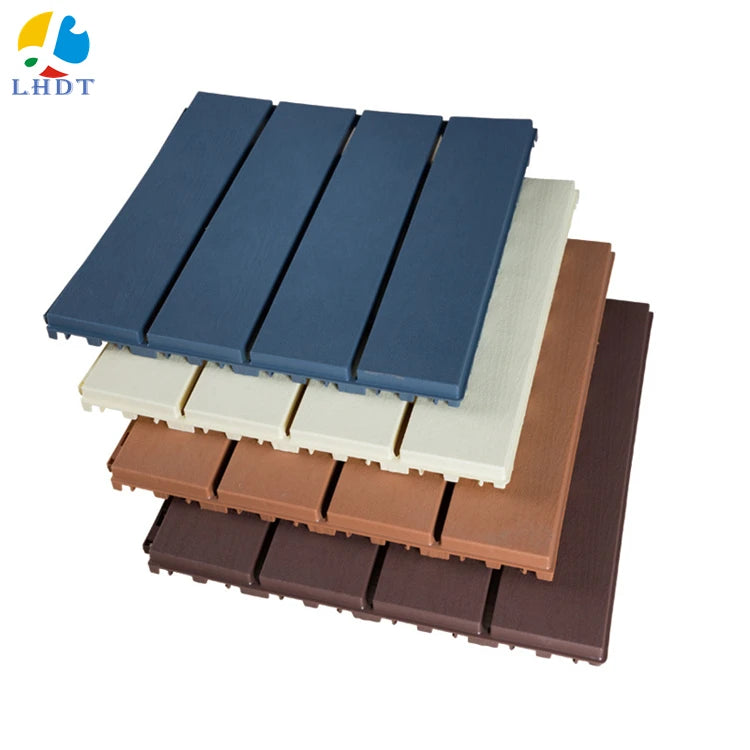 Waterproof DIY Interlocking PP Decking Tiles - Easy-to-Maintain Floor for Pool Sides & Patios