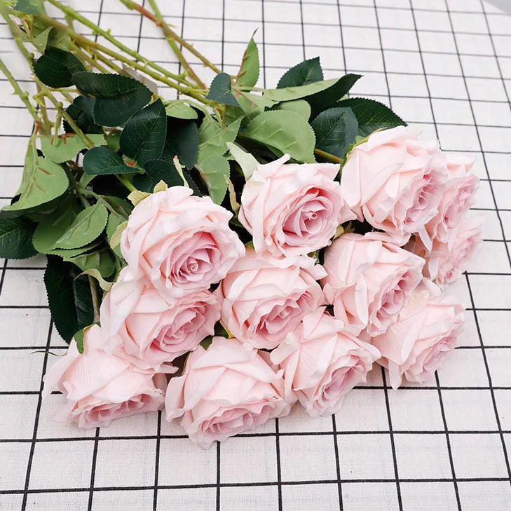 AF10003-2 Single Rose Flowers Artificial Silk Flowers Rose for Wedding Decoration Artificial Rose Flower Branch in Bulk Hot Sale