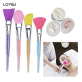 Diamond Handle Soft Silicone Plastic Face Mask Brush Multi-Function Makeup Brush Set Foundation Facial Masque Applicator Skin