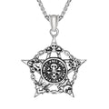 Hiphop Pendant Stainless Steel Factory Five Pointed Pendant Necklace Star Skull Jewelry for Men Birthday Gift