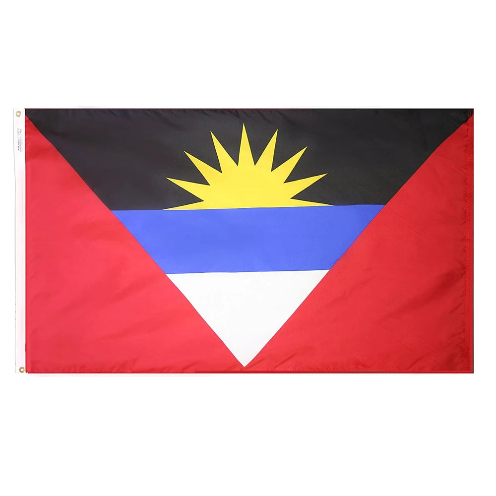 Promotional Product Banderas De Paises Banner Any Design Outdoor Flag 100%polyester Custom Antigua and Barbuda Flag