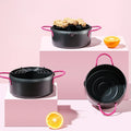Metal Tempura Frying Pot Deep Fryer Pan With Filter Non-stick Cooking Pan Fried Chicken Potato Frying  Pot Mini Cookware Set