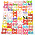 Bulk Wholesale Sweet Dog Hair Accessories Bows Rubber Bands 1.37x0.98 Inch Handmade Yorkie Dog Hair Grooming Small Size