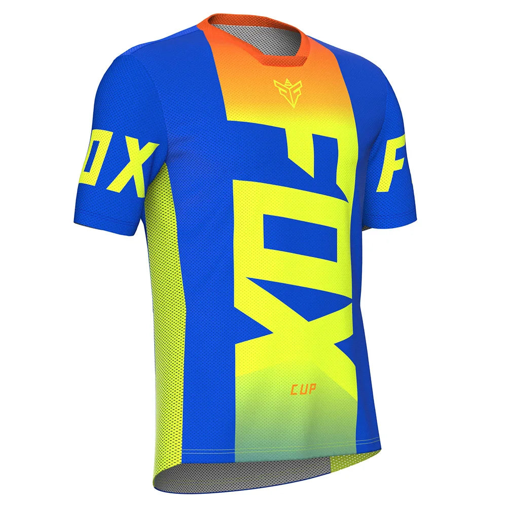 New Printing Colorful Cycling Jersey Pro Team Bike Mountain Biking Short Sleeve Cycling Jersey