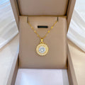 Brilliant Shining Micro Pave Cz Diamond Necklace Chic Cushion Cut Cubic Zirconia Necklace for Women Girls Wedding Jewelry
