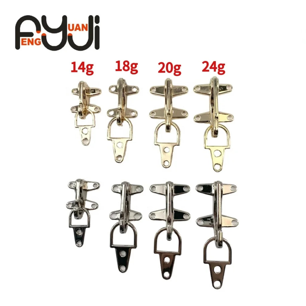 Bomber & Fireman Jacket Zinc Alloy Clasp Buckles 3/4/4.5/5cm Aircraft Shape Eco-Friendly Coat Hasp Clothing Accessories