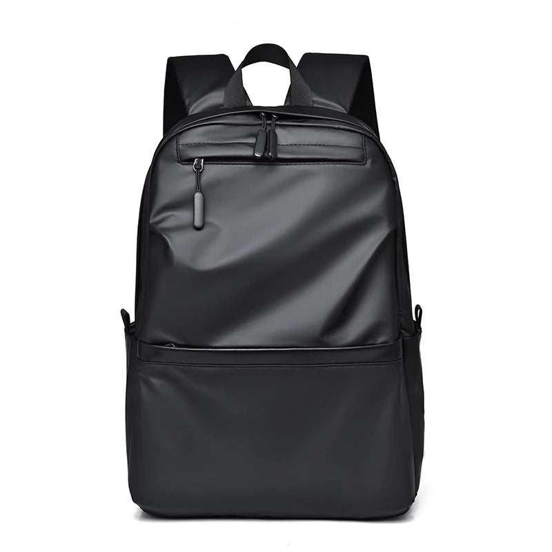 Large Capacity Fashion School Backpack Custom Waterproof PU Leather Nylon Lining for Travel College Casual Use