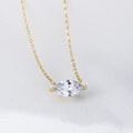 High Quality Fashion Jewelry Necklaces S925 Silver Sterling Marquise Zirconia Pendant Necklace for Women