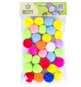 Funny Cat Ball Toy Elastic Ball 30 Scratch Bite Resistant Interactive Plush Cat Toys