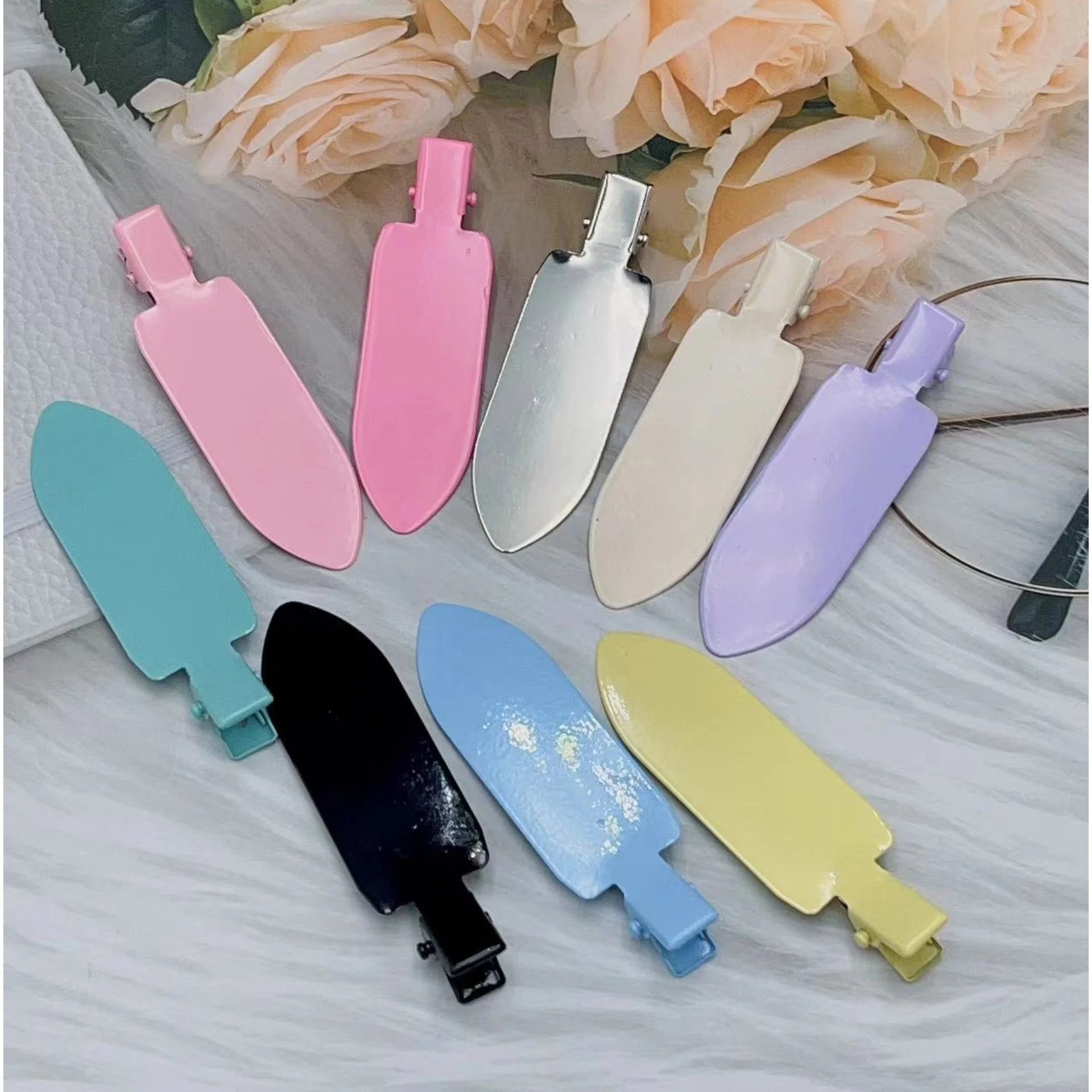 Wholesale Custom Flat Salon Seamless Barrettes Makeup Hair Pins Creaseless No Trace Dent Bend Hair Clip Metal No Crease Clips