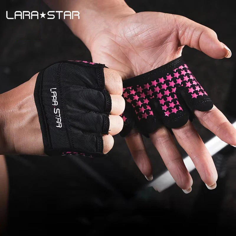 LS0718 Fitness Polyamide Nylon Silicone Four-finger Fitness Gloves Exercise Workout Gloves Weightlifting Gym Gloves