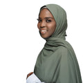 Factory Sale Latest Ribbed Jersey Hijab Women's Knitted Long Scarf and Shawl Striped Hijabs for Spring