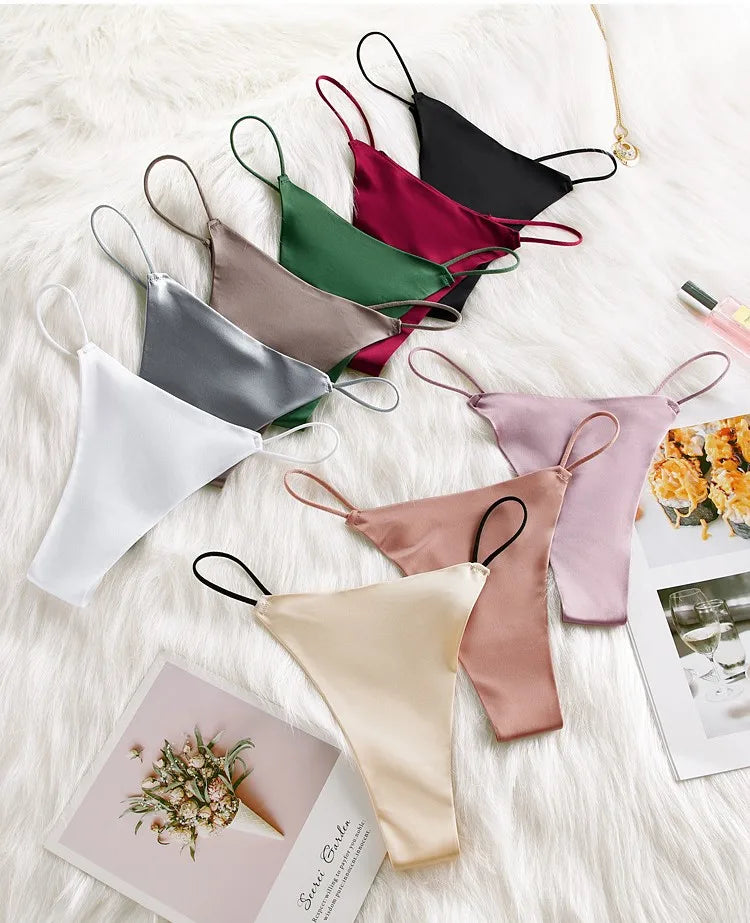 New Arrival Women Sports Thin Strap Seamless Panties Ice-drying Yoga One-Piece Hot Hot Young Girl Thong Panty