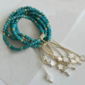 Go2boho Luxury Bohemian Imperial Jasper Bangle Natural Stone Bead Bracelet With Shell Star for Women Wedding and Party