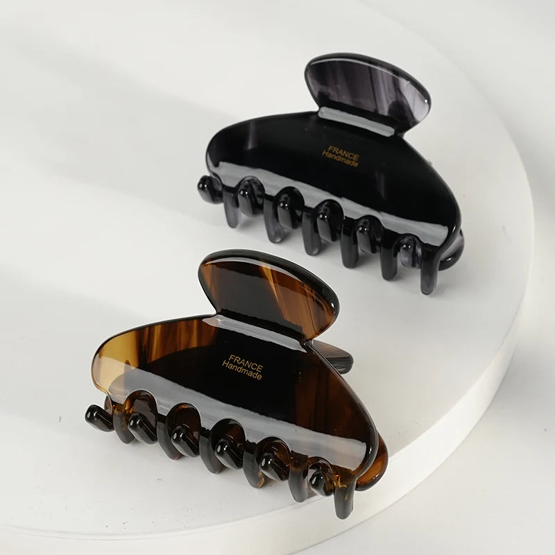ZiTeng French Style Barrette Acetate Hair Claw Clips New Autumn Winter Women's Headwear Accessories