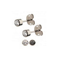 G23 Titanium 20g Post and Butterfly Back Body Piercing Jewelry CZ Stud Earrings