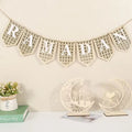 Tailai Wooden Ramadan Eid Mubarak Wall Hanging Banner with Engraving Customized Color & Size for Muslim Home Party Decoration